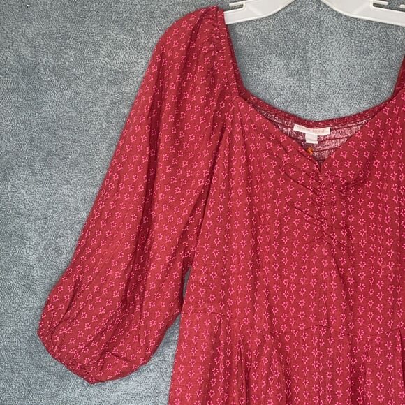 Knox Rose Jumpsuit Womens Large Wide Leg Crop Boho Hippie Festval Cottagecore - Picture 4 of 13